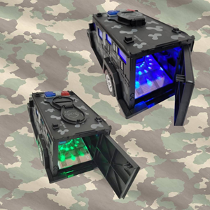 گاوصندوق طرح ماشین ارتشی خاکستری Military Car Safe Box_اسباب بازی